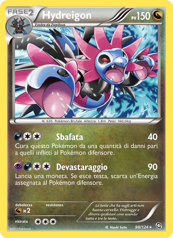 Hydreigon 098/128 — Dragons Exalted (Italian Pokémon TCG card)