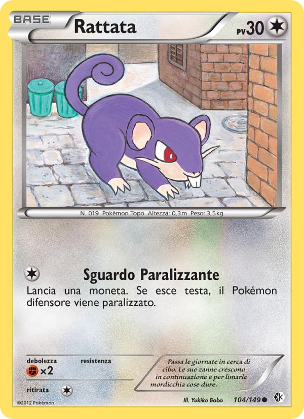 Rattata 104/153 — Boundaries Crossed (Italian Pokémon TCG card)