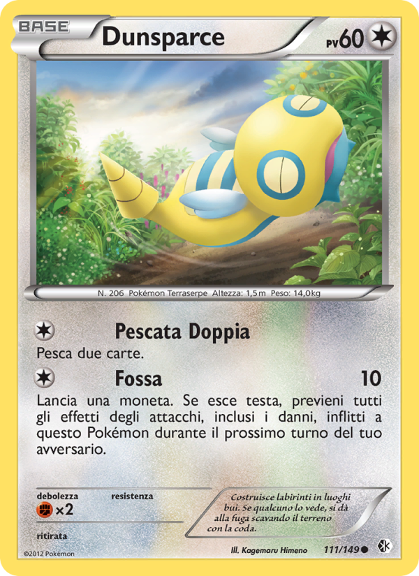 Dunsparce 111/153 — Boundaries Crossed (Italian Pokémon TCG card)