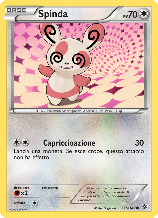 Spinda 115/153 — Boundaries Crossed (Italian Pokémon TCG card)