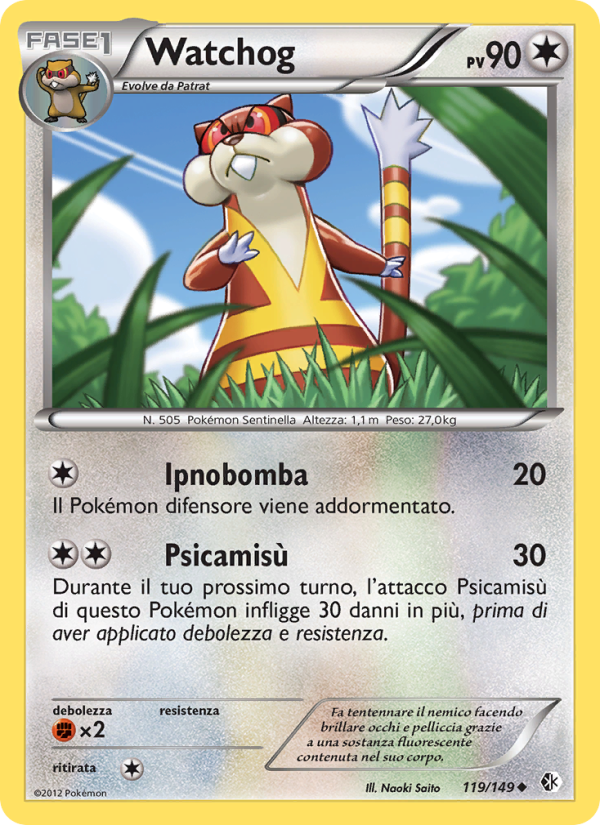 Watchog 119/153 — Boundaries Crossed (Italian Pokémon TCG card)