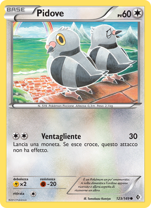 Pidove 123/153 — Boundaries Crossed (Italian Pokémon TCG card)