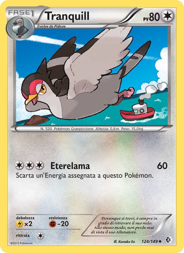 Tranquill 124/153 — Boundaries Crossed (Italian Pokémon TCG card)