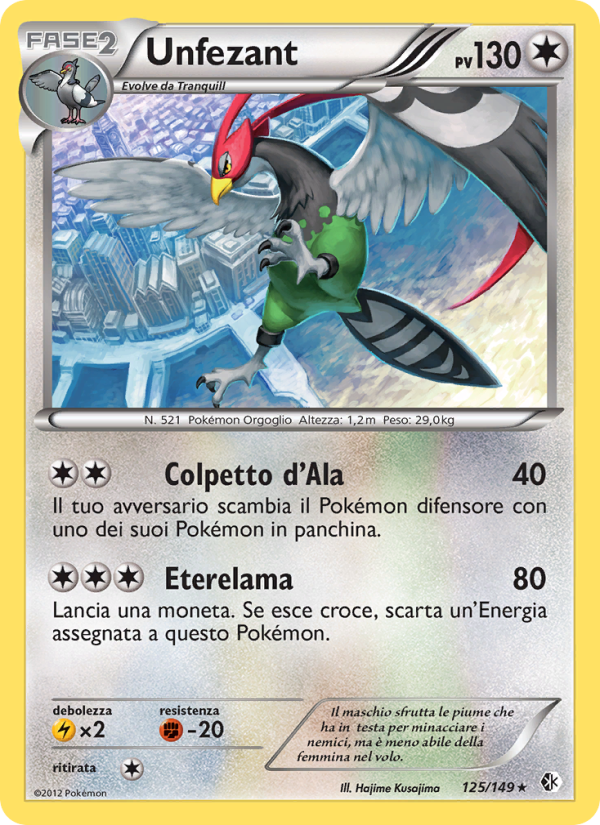 Unfezant 125/153 — Boundaries Crossed (Italian Pokémon TCG card)