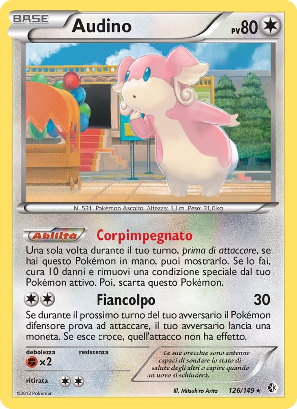 Audino 126/153 — Boundaries Crossed (Italian Pokémon TCG card)