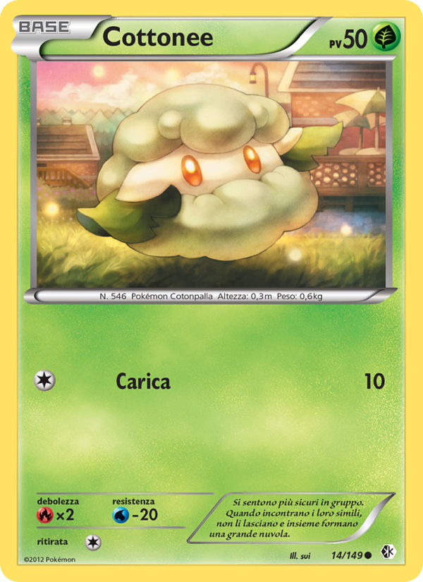 Cottonee 014/153 — Boundaries Crossed (Italian Pokémon TCG card)