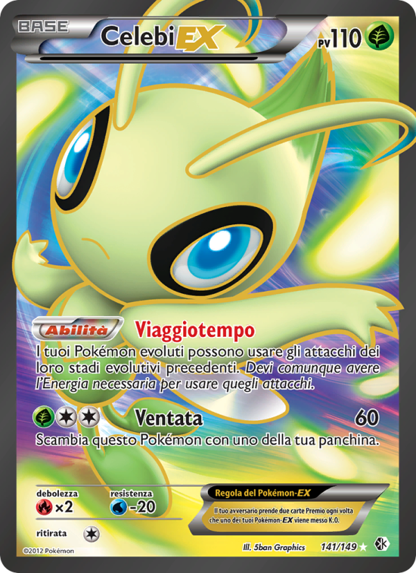 Celebi-EX 141/153 — Boundaries Crossed (Italian Pokémon TCG card)