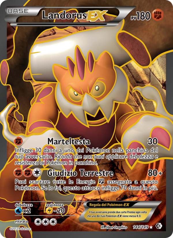 Landorus-EX 144/153 — Boundaries Crossed (Italian Pokémon TCG card)