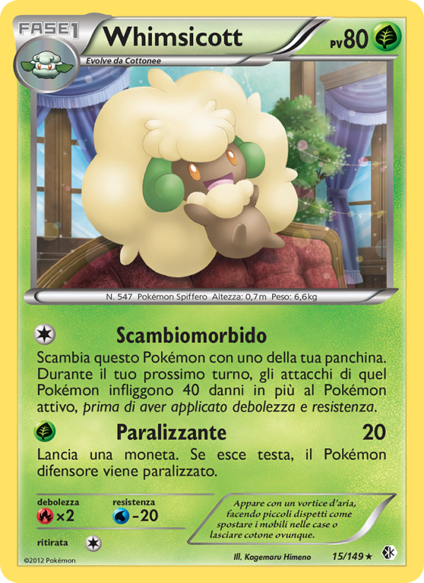 Whimsicott 015/153 — Boundaries Crossed (Italian Pokémon TCG card)
