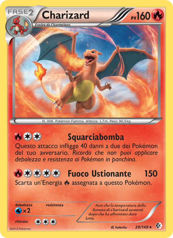 Charizard 020/153 — Boundaries Crossed (Italian Pokémon TCG card)