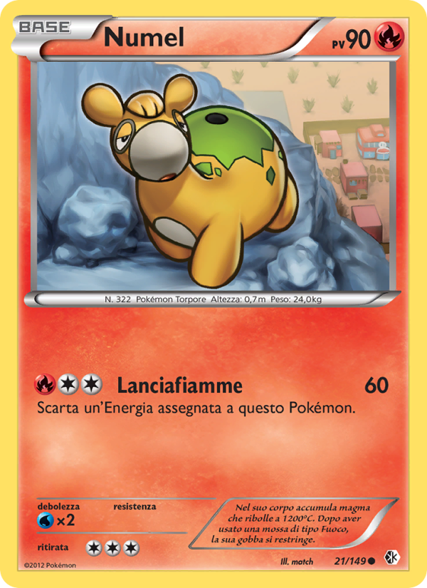Numel 021/153 — Boundaries Crossed (Italian Pokémon TCG card)