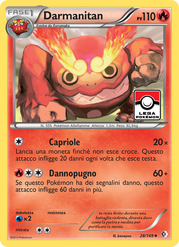 Darmanitan 028/153 — Boundaries Crossed (Italian Pokémon TCG card)