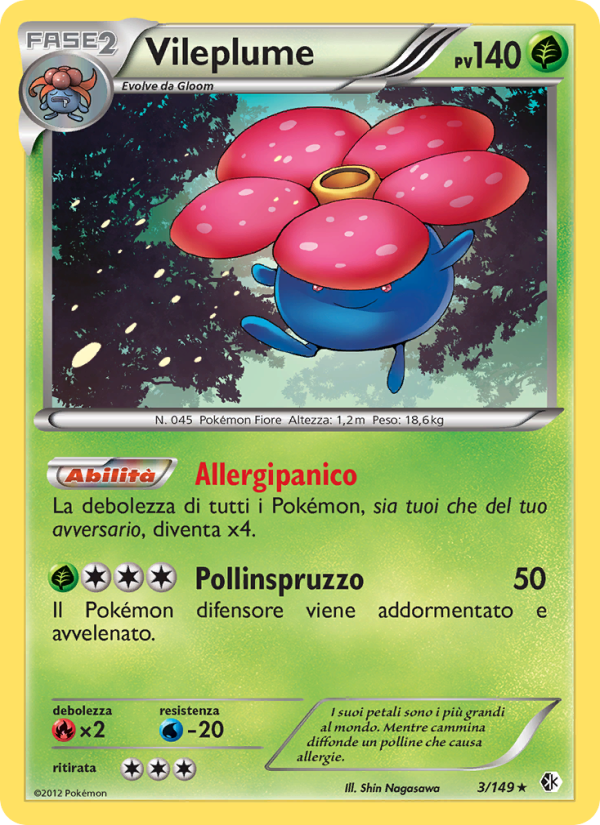 Vileplume 003/153 — Boundaries Crossed (Italian Pokémon TCG card)