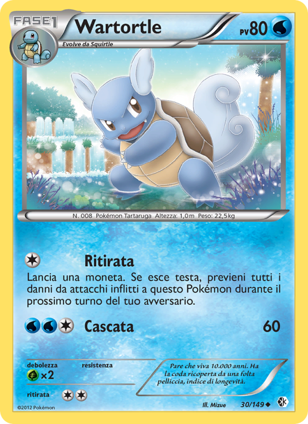 Wartortle 030/153 — Boundaries Crossed (Italian Pokémon TCG card)