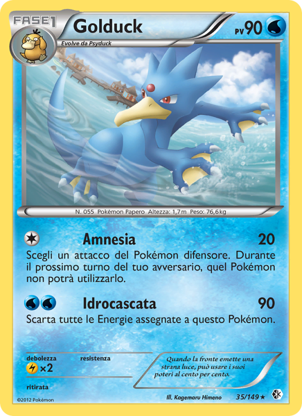 Golduck 035/153 — Boundaries Crossed (Italian Pokémon TCG card)
