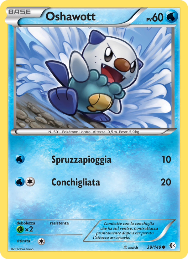 Oshawott 039/153 — Boundaries Crossed (Italian Pokémon TCG card)