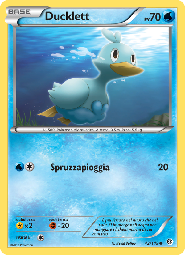 Ducklett 042/153 — Boundaries Crossed (Italian Pokémon TCG card)