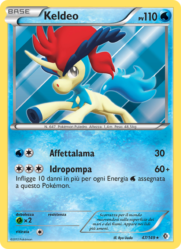 Keldeo 047/153 — Boundaries Crossed (Italian Pokémon TCG card)