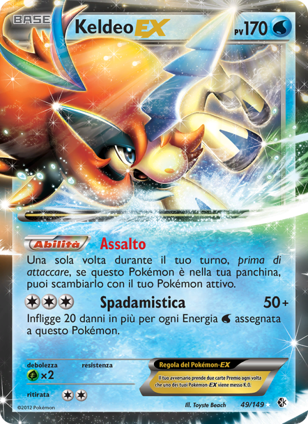 Keldeo-EX 049/153 — Boundaries Crossed (Italian Pokémon TCG card)
