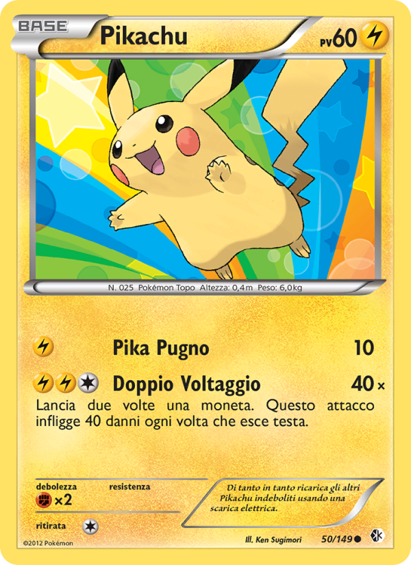 Pikachu 050/153 — Boundaries Crossed (Italian Pokémon TCG card)