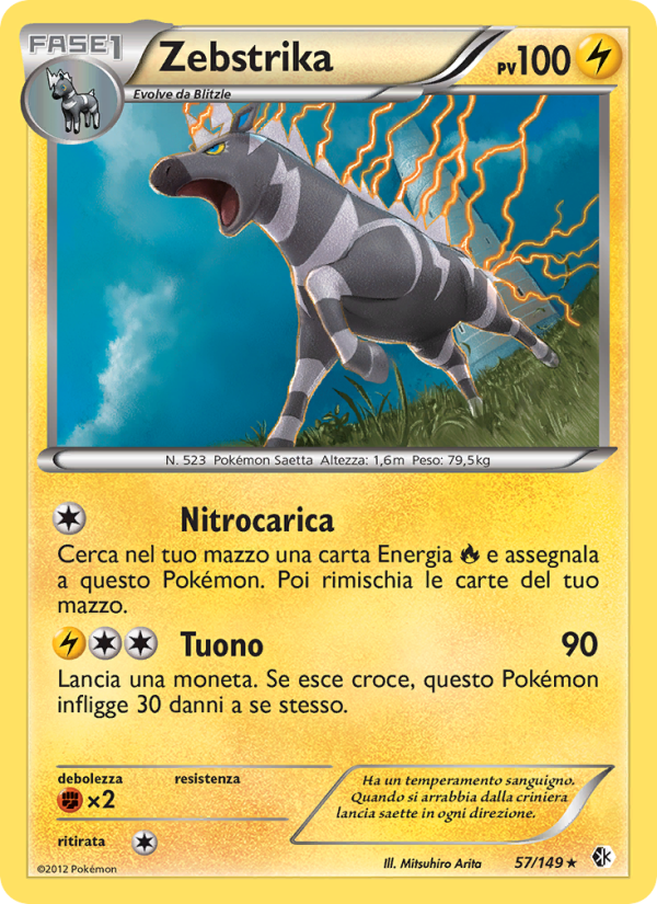 Zebstrika 057/153 — Boundaries Crossed (Italian Pokémon TCG card)