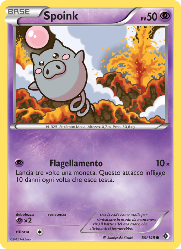 Spoink 059/153 — Boundaries Crossed (Italian Pokémon TCG card)