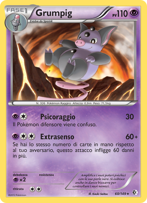 Grumpig 060/153 — Boundaries Crossed (Italian Pokémon TCG card)