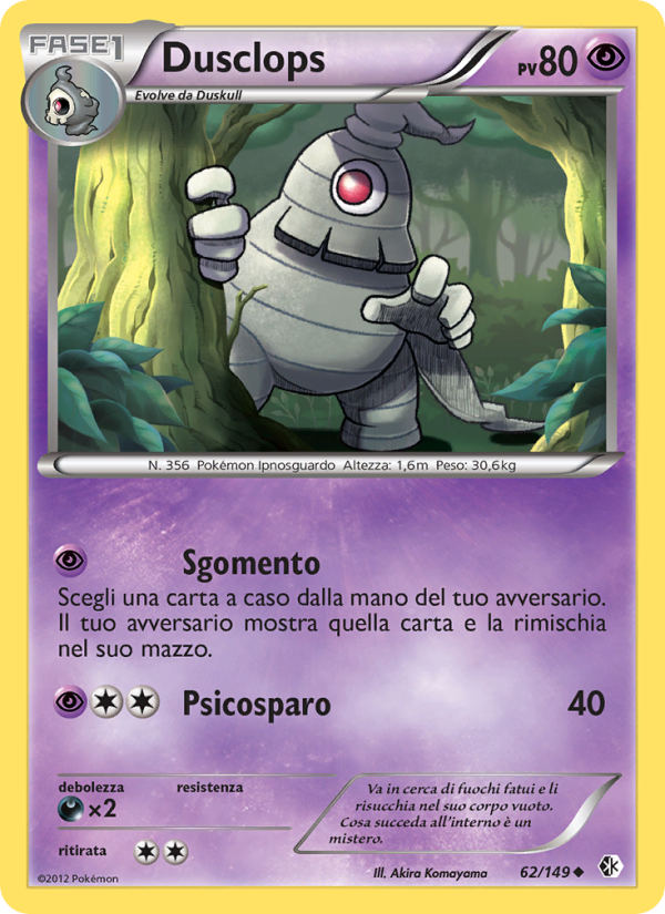 Dusclops 062/153 — Boundaries Crossed (Italian Pokémon TCG card)