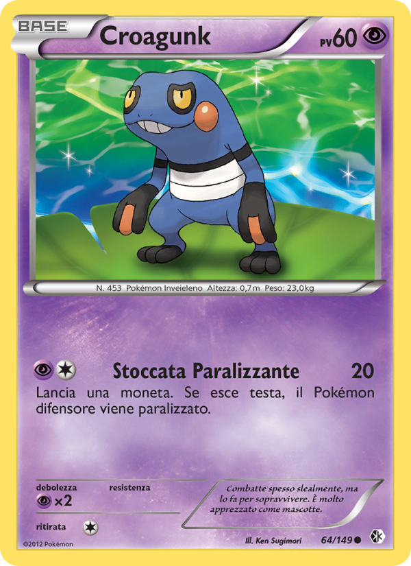 Croagunk 064/153 — Boundaries Crossed (Italian Pokémon TCG card)