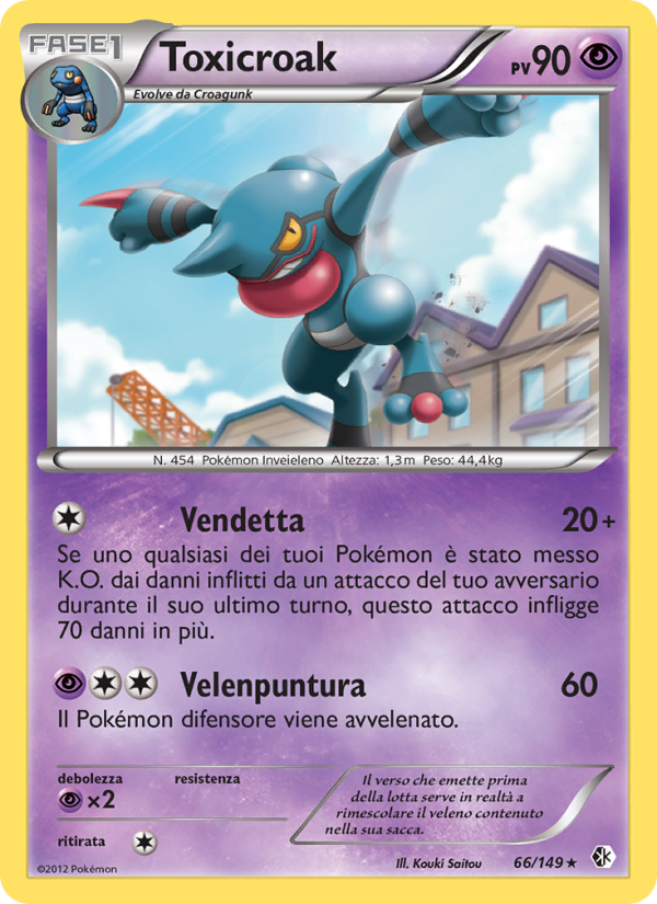 Toxicroak 066/153 — Boundaries Crossed (Italian Pokémon TCG card)