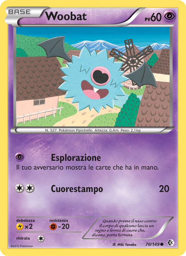 Woobat 070/153 — Boundaries Crossed (Italian Pokémon TCG card)