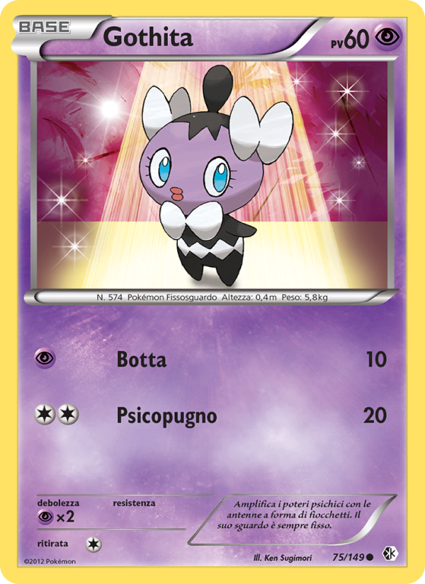 Gothita 075/153 — Boundaries Crossed (Italian Pokémon TCG card)