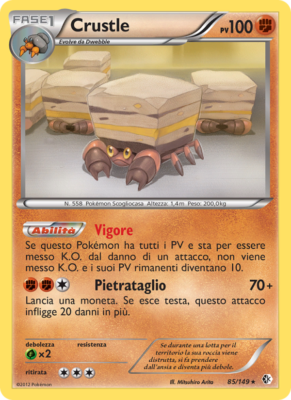 Crustle 085/153 — Boundaries Crossed (Italian Pokémon TCG card)