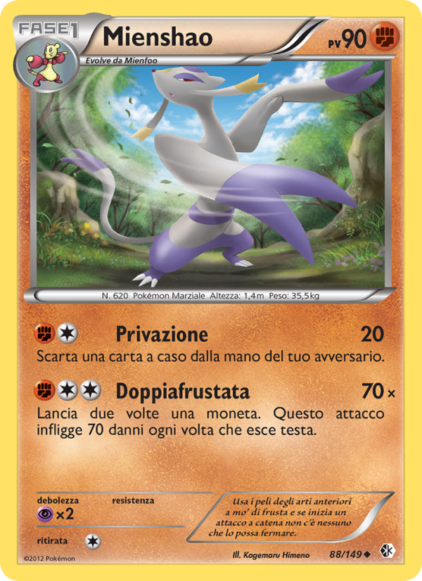 Mienshao 088/153 — Boundaries Crossed (Italian Pokémon TCG card)