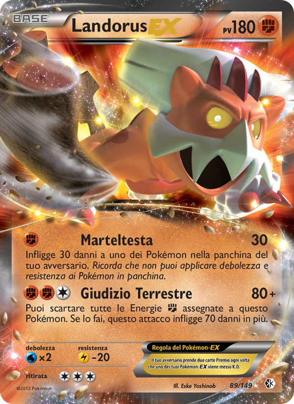 Landorus-EX 089/153 — Boundaries Crossed (Italian Pokémon TCG card)
