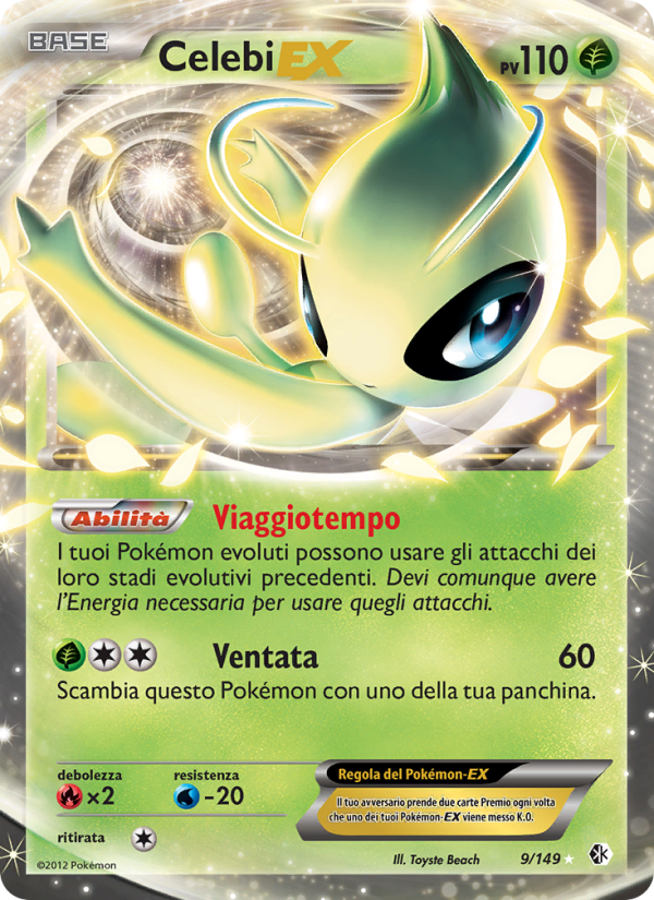Celebi-EX 009/153 — Boundaries Crossed (Italian Pokémon TCG card)