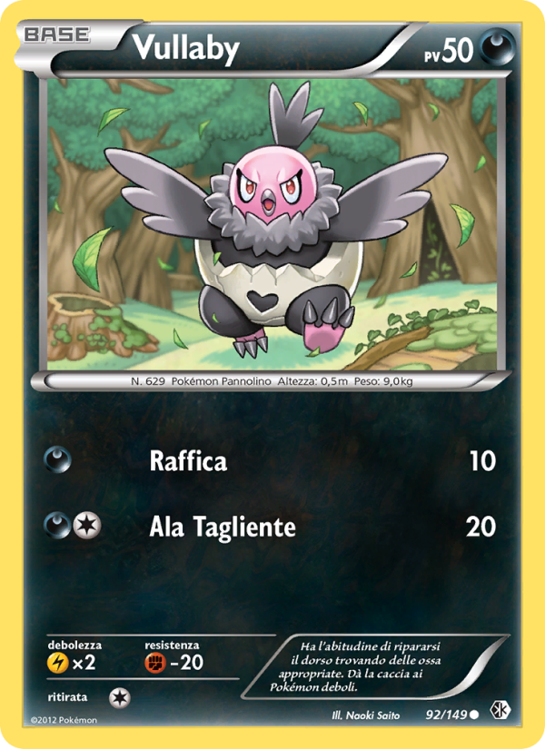 Vullaby 092/153 — Boundaries Crossed (Italian Pokémon TCG card)