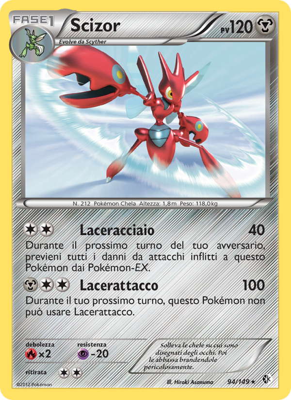 Scizor 094/153 — Boundaries Crossed (Italian Pokémon TCG card)