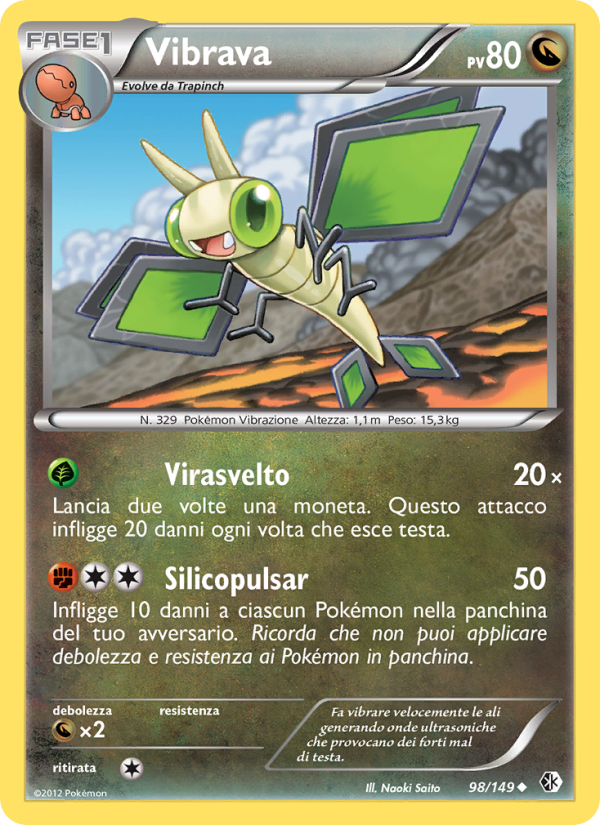 Vibrava 098/153 — Boundaries Crossed (Italian Pokémon TCG card)