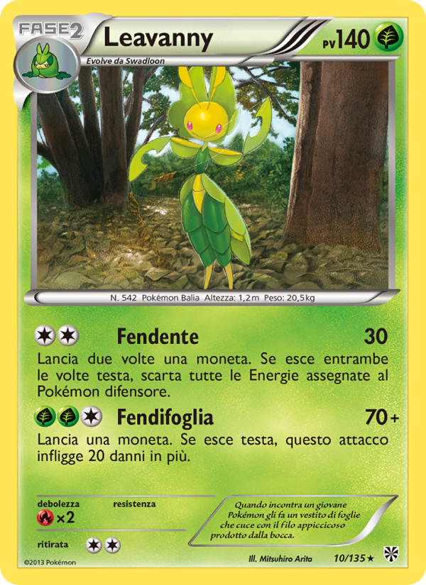 Leavanny 10/135 — Plasma Storm (Italian Pokémon TCG card)