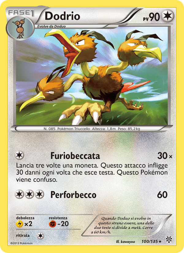 Dodrio 100/138 — Plasma Storm (Italian Pokémon TCG card)