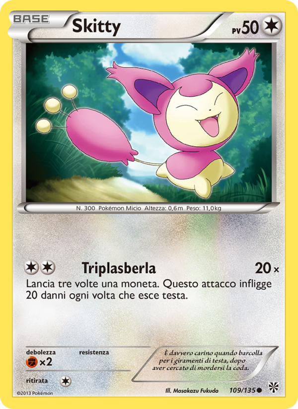 Skitty 109/138 — Plasma Storm (Italian Pokémon TCG card)