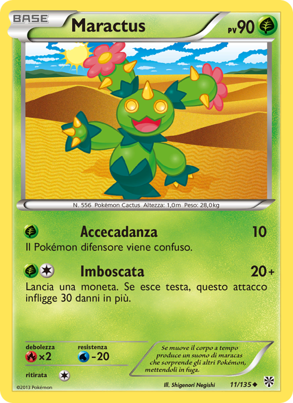 Maractus 011/138 — Plasma Storm (Italian Pokémon TCG card)