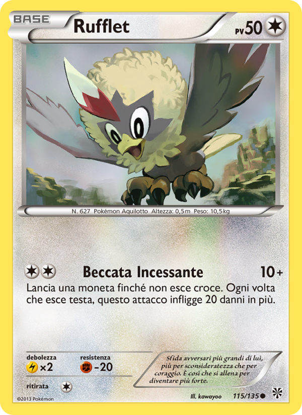 Rufflet 115/138 — Plasma Storm (Italian Pokémon TCG card)