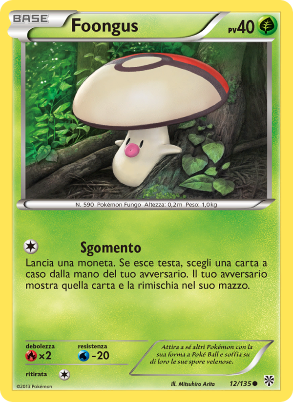 Foongus 12/135 — Plasma Storm (Italian Pokémon TCG card)