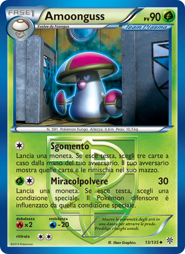 Amoonguss 013/138 — Plasma Storm (Italian Pokémon TCG card)