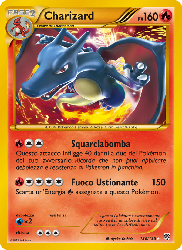 Charizard 136/135 — Plasma Storm (Italian Pokémon TCG card)