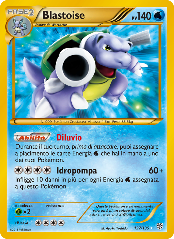 Blastoise 137/138 — Plasma Storm (Italian Pokémon TCG card)
