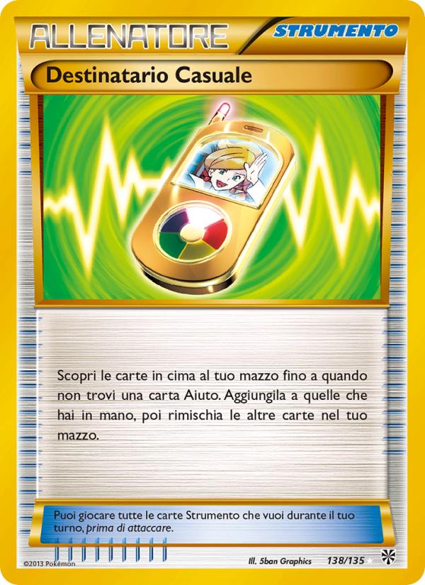 Destinatario Casuale 138/138 — Plasma Storm (Italian Pokémon TCG card)