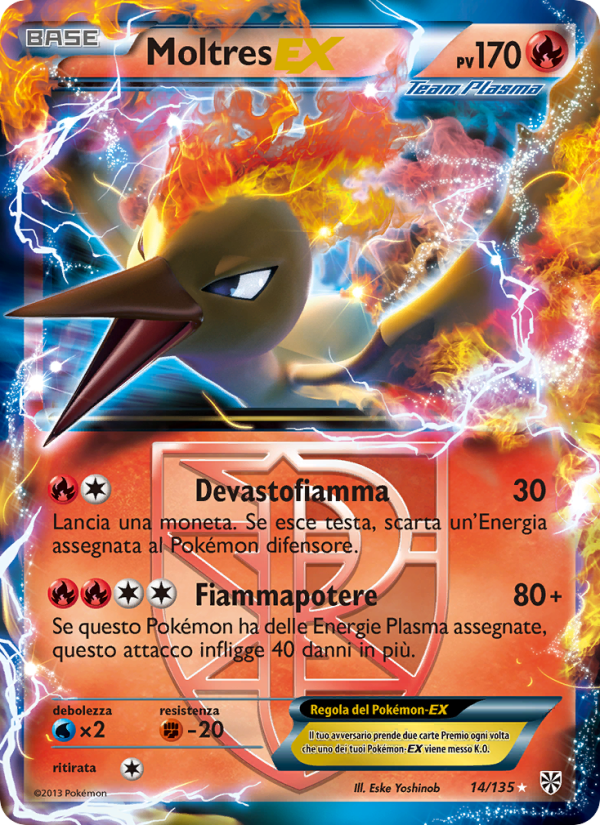 Moltres-EX 014/138 — Plasma Storm (Italian Pokémon TCG card)